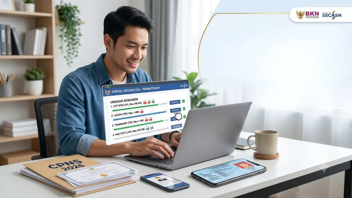 Cara Upload Dokumen CPNS 2026 di SSCASN: Format, Ukuran dan Tips Anti Gagal